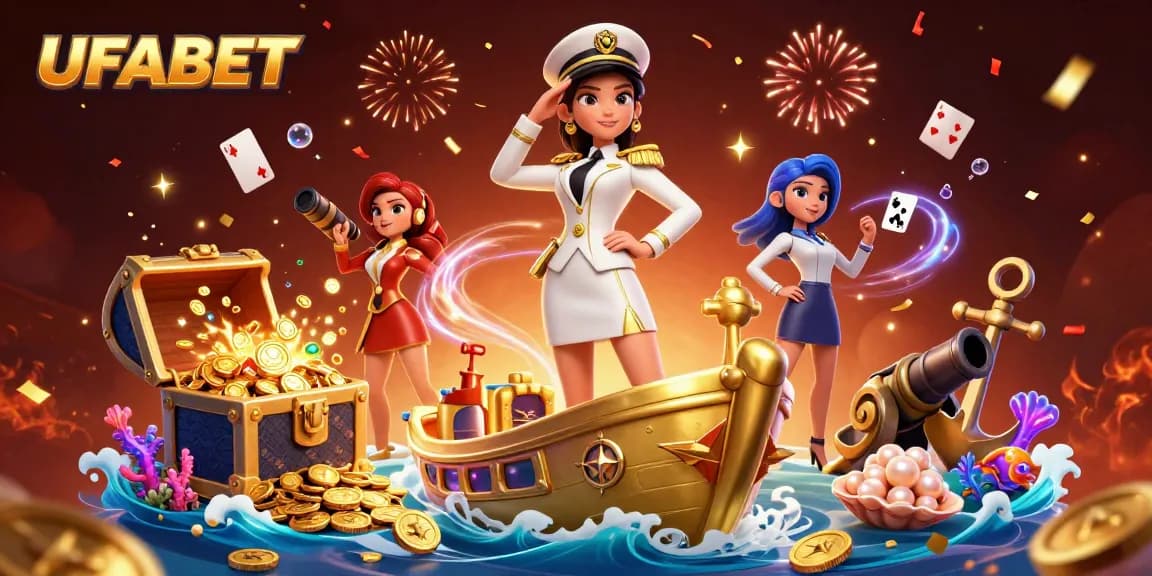 Experience thrilling UFABET casino adventures with dynamic 3D scenes and exciting gaming elements.