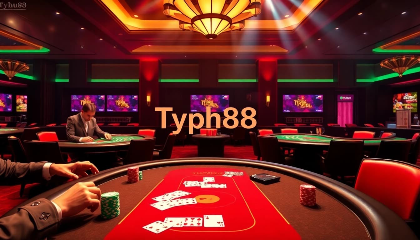 Experience the thrill of betting at Typhu88's luxurious online casino environment.