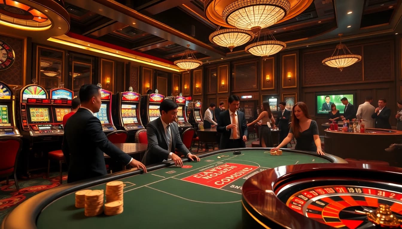 Experience the thrill of RR88 with vibrant casino elements like poker chips and roulette.