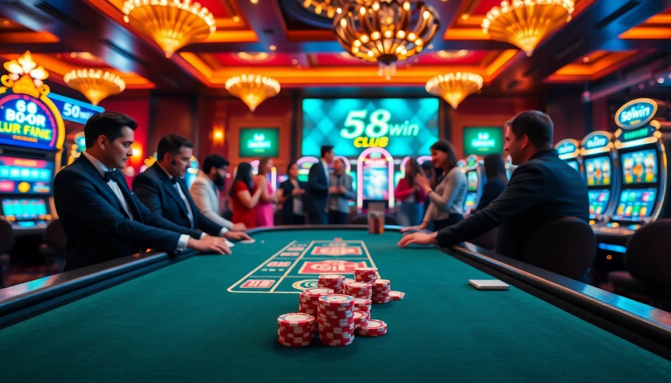 Experience the excitement of the 58win club with vibrant casino games and engaging players.
