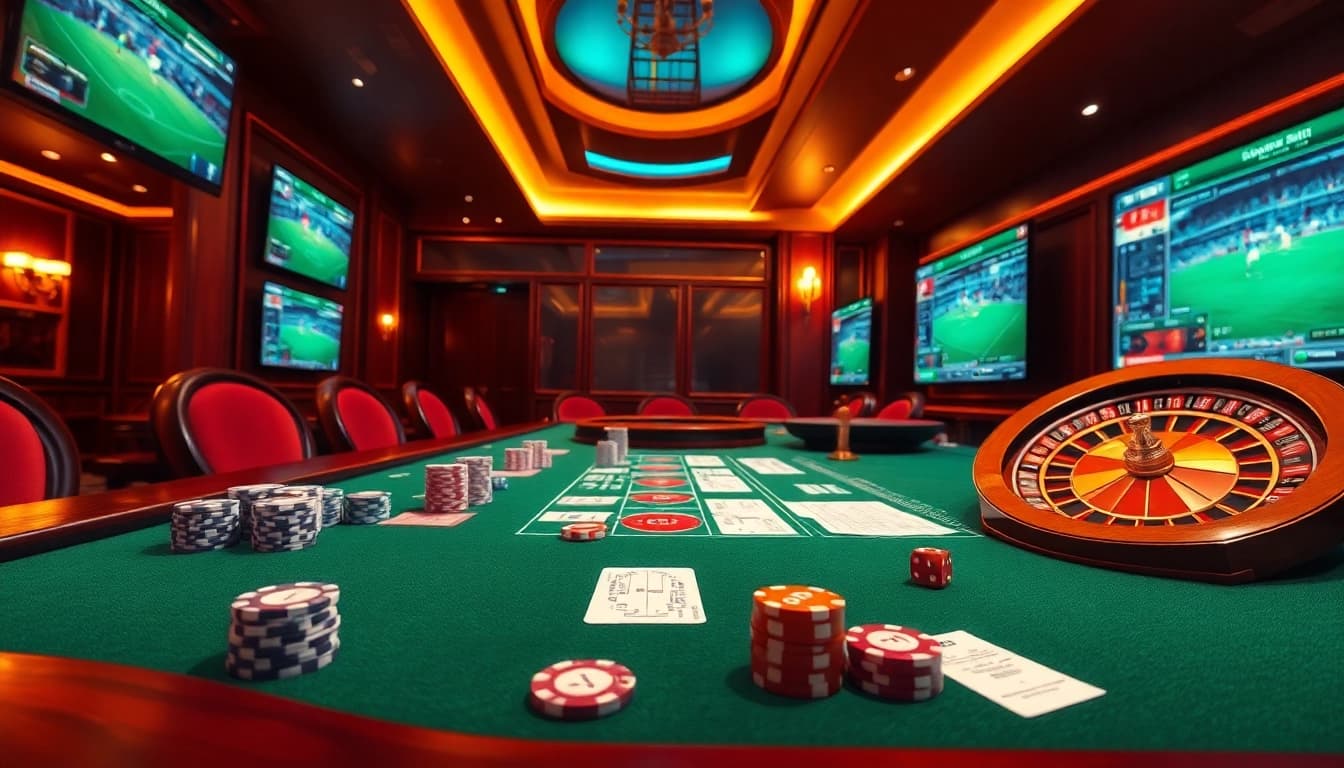 Football Betting Action at Agen Judi Bola with Dynamic Casino Atmosphere