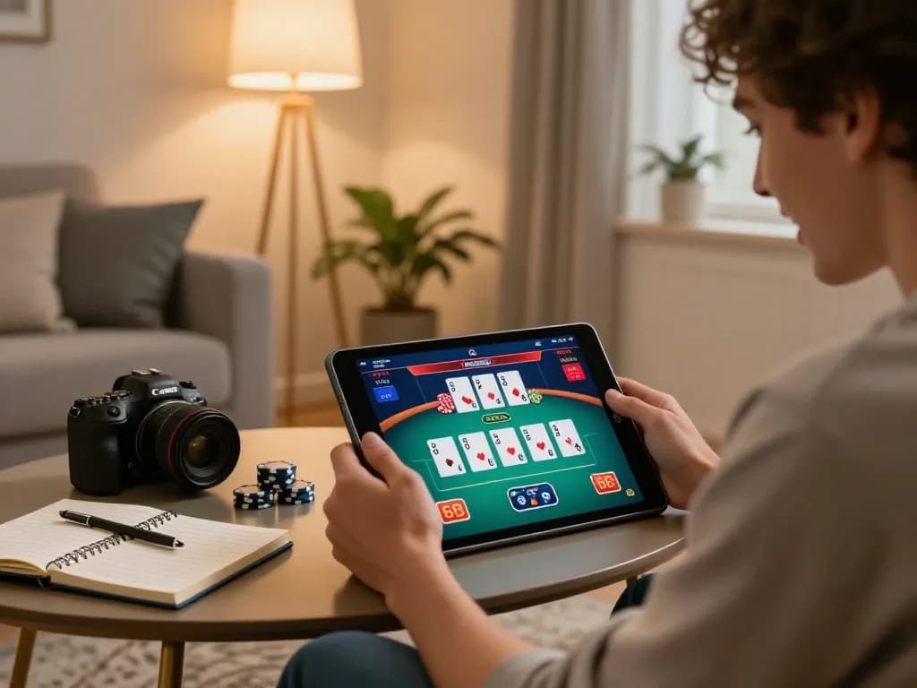 Experience thrilling gaming at LV88 with players engaging in online poker strategies at home