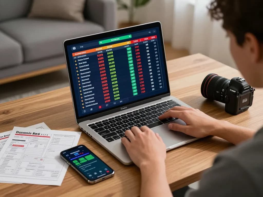 Experience tv88 bet in action at a modern home office, with vibrant betting displays and user engagement.