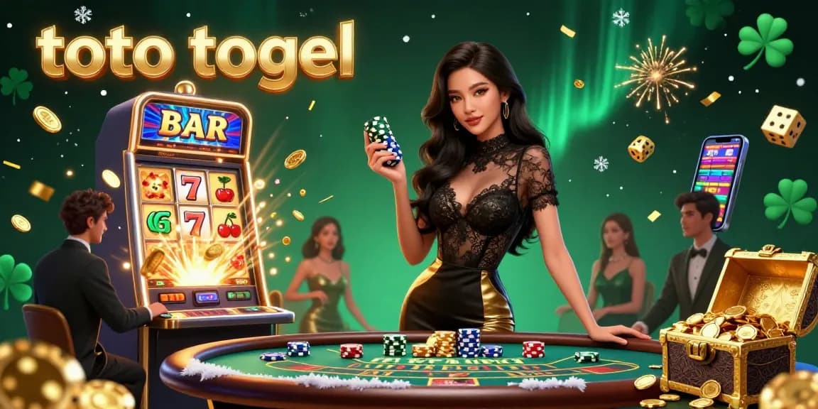 Experience a thrilling toto togel moment at a luxury casino with exciting jackpot celebrations and vibrant game elements.