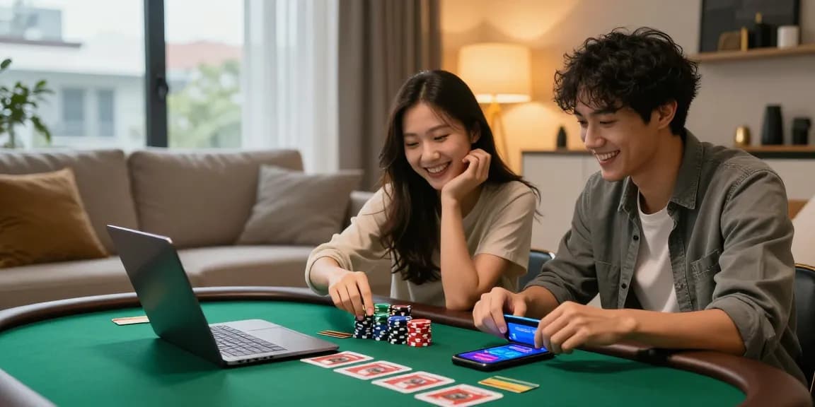 Experience thrilling credit card casinos online at https://eccleshallparishcouncil.co.uk with a couple enjoying poker.