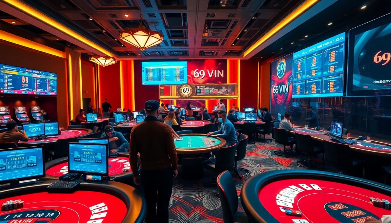 Exciting online gaming experience at 69 VN Casino with vibrant tables and engaging players.