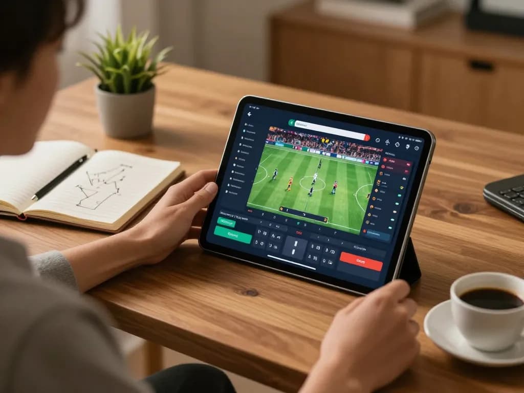 Creating winning bets with ty le keo nha cai in a stylish home gaming setup