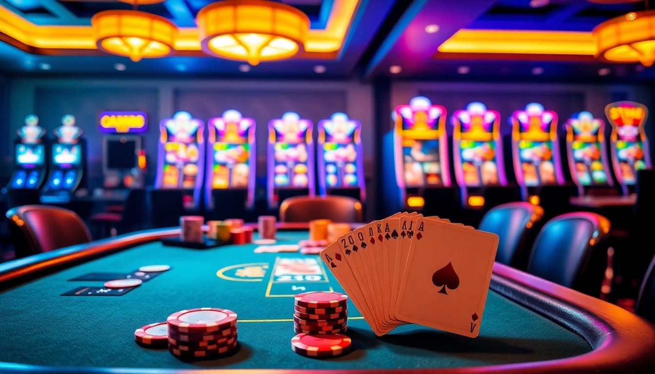 Winning poker hand at a casino highlighting the excitement of qq888 online gambling.