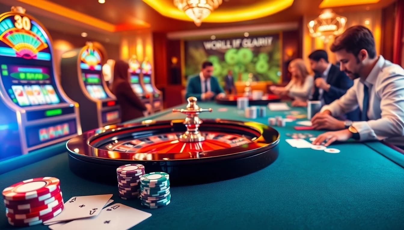 Experience the thrill of 8DAY gaming with luxe casino tables and engaged players.