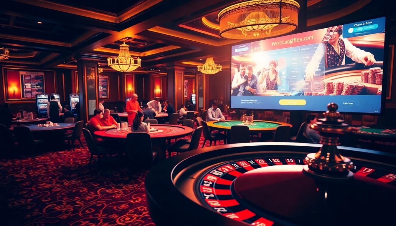 Experience the thrill of play at https://f1686s.com/ with vibrant casino interiors and exciting games.