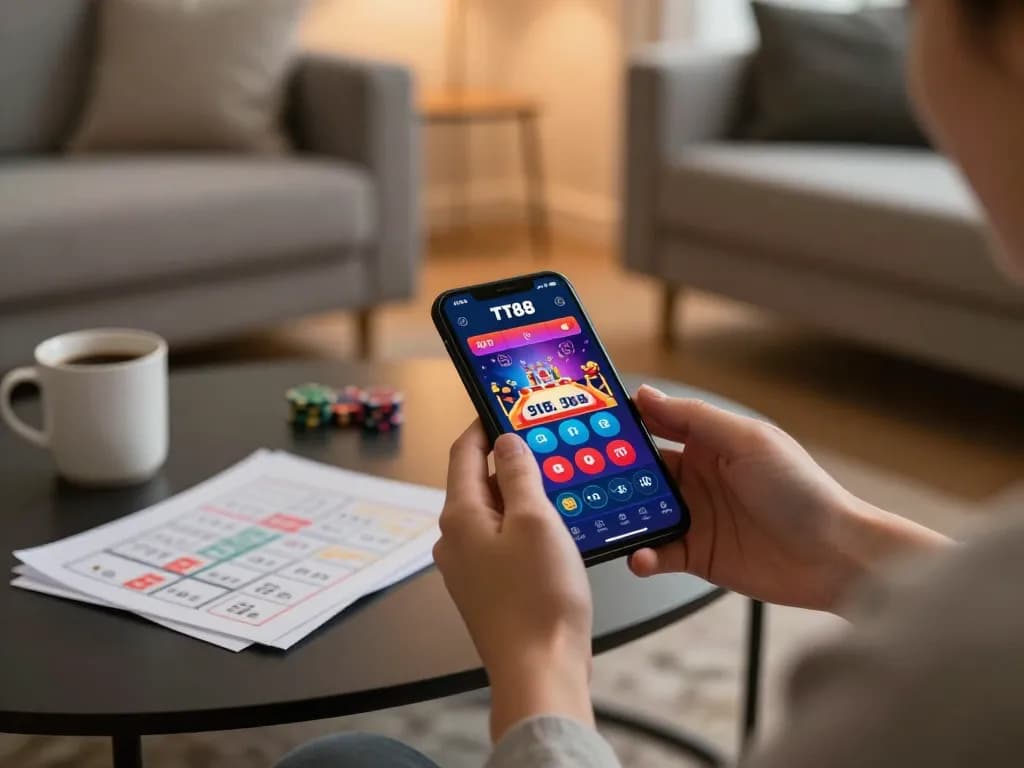 TT88 mobile gaming experience showcasing engaging gameplay on a smartphone with strategic setup.