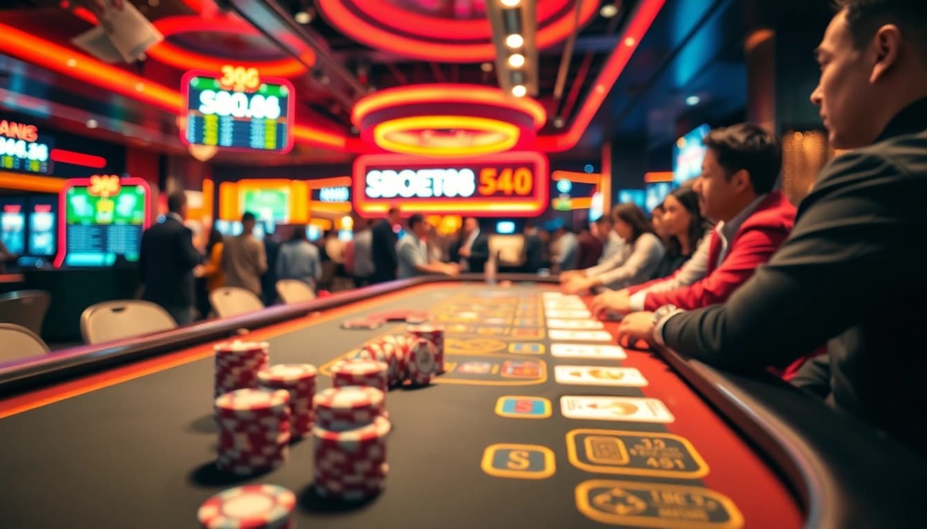 Mengalami permainan SBOBET88 yang mendebarkan di meja kasino dengan dealer profesional.