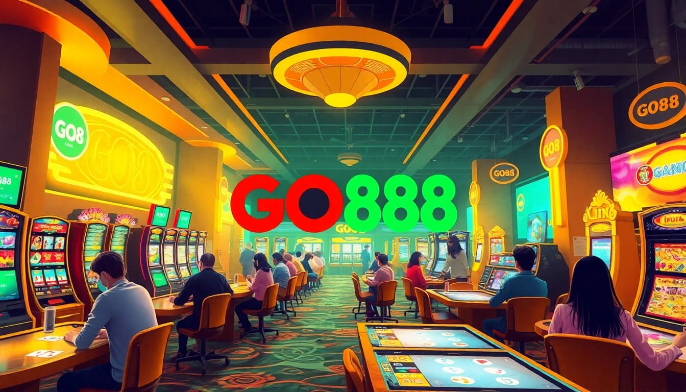 Engaging gaming atmosphere featuring GO88, showcasing players enjoying card and slot games.