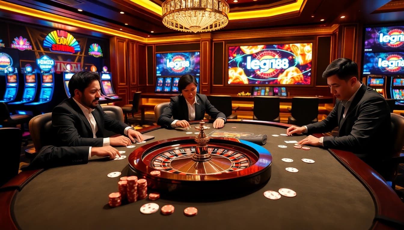 Engaging poker game scene featuring lego138 promotions with vibrant chips and elegant lighting.