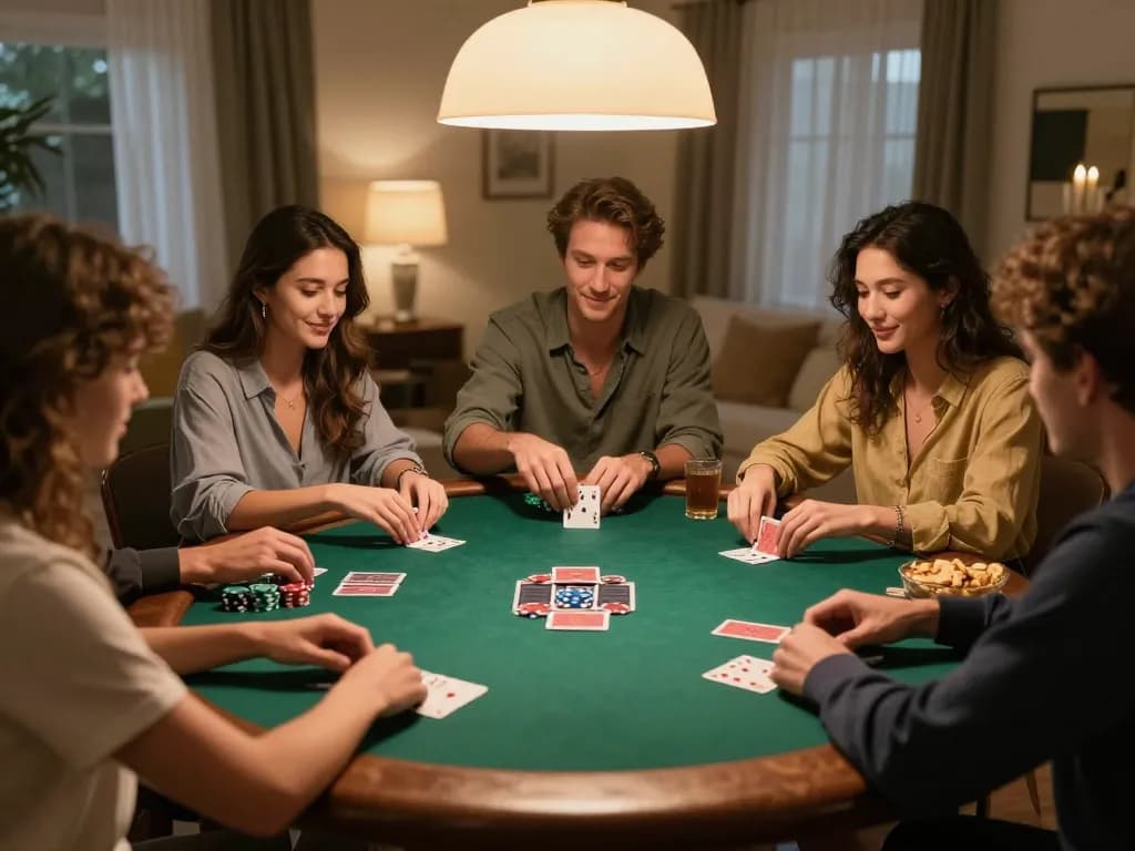 Play poker at home with friends while enjoying the exciting atmosphere of luck8.