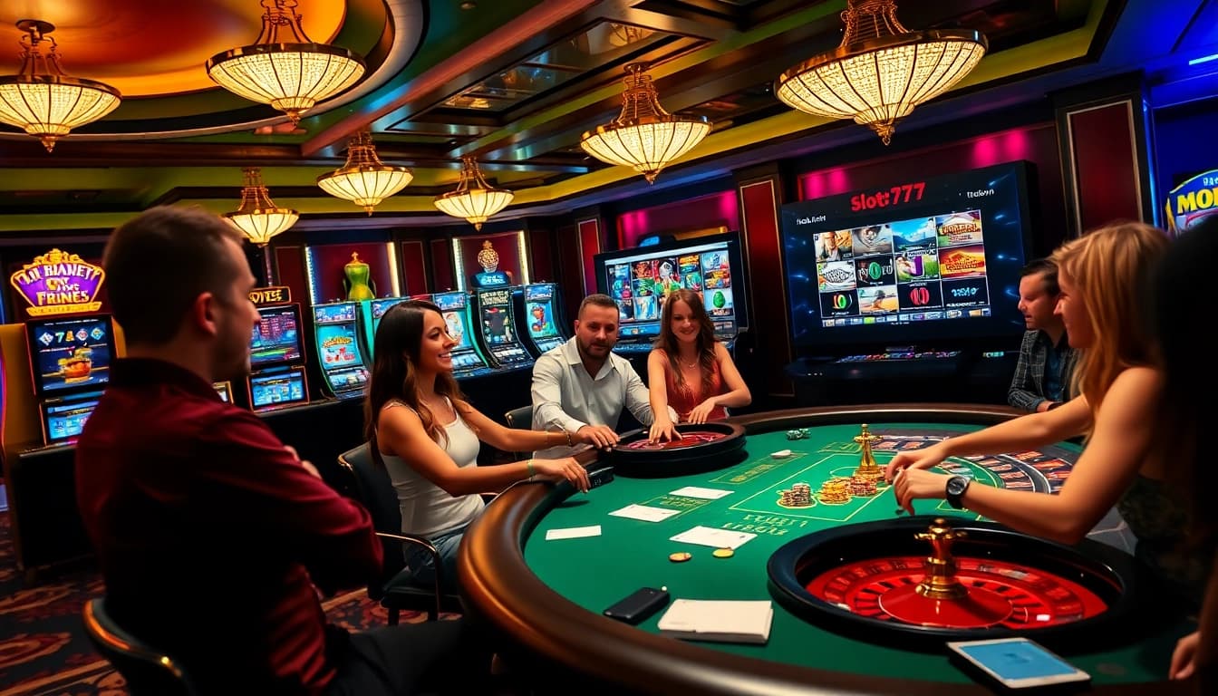 Experience thrilling gameplay with slot777 at an upscale casino table