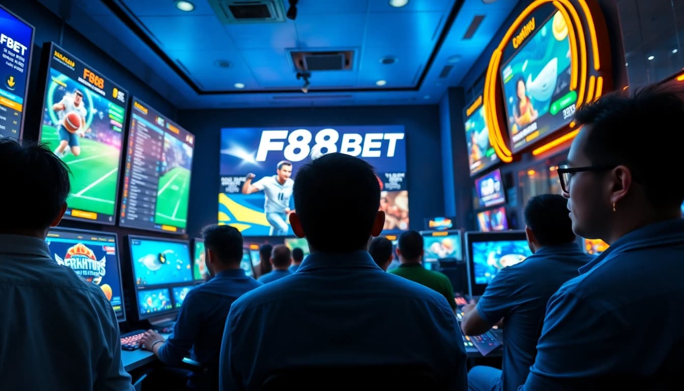 F88BET engaging gaming scene showcasing diverse online betting options