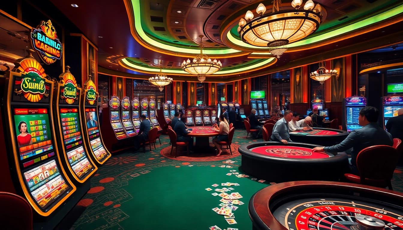 Players enjoying games at https://tg888.co.com/ within a vibrant casino environment filled with excitement.