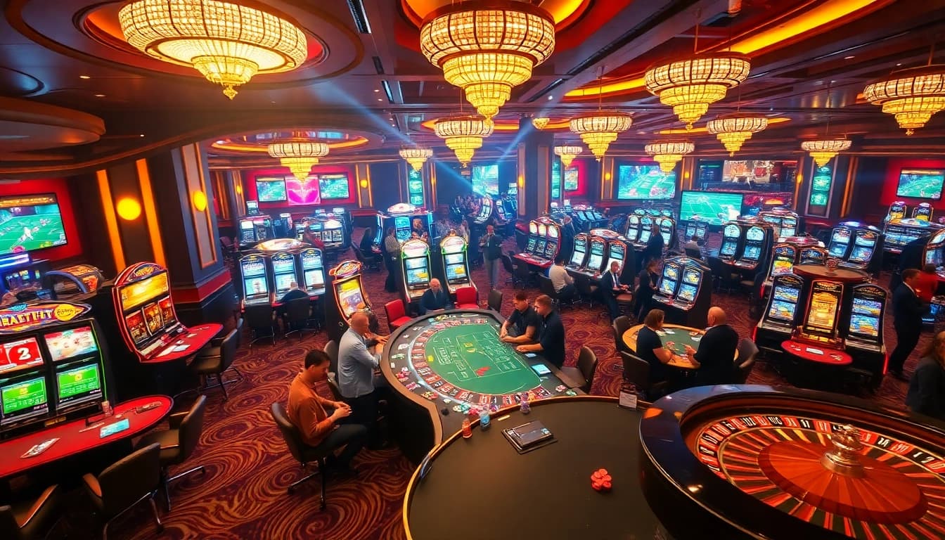 Join the excitement at NA777 with vibrant casino games and professional dealers on site.