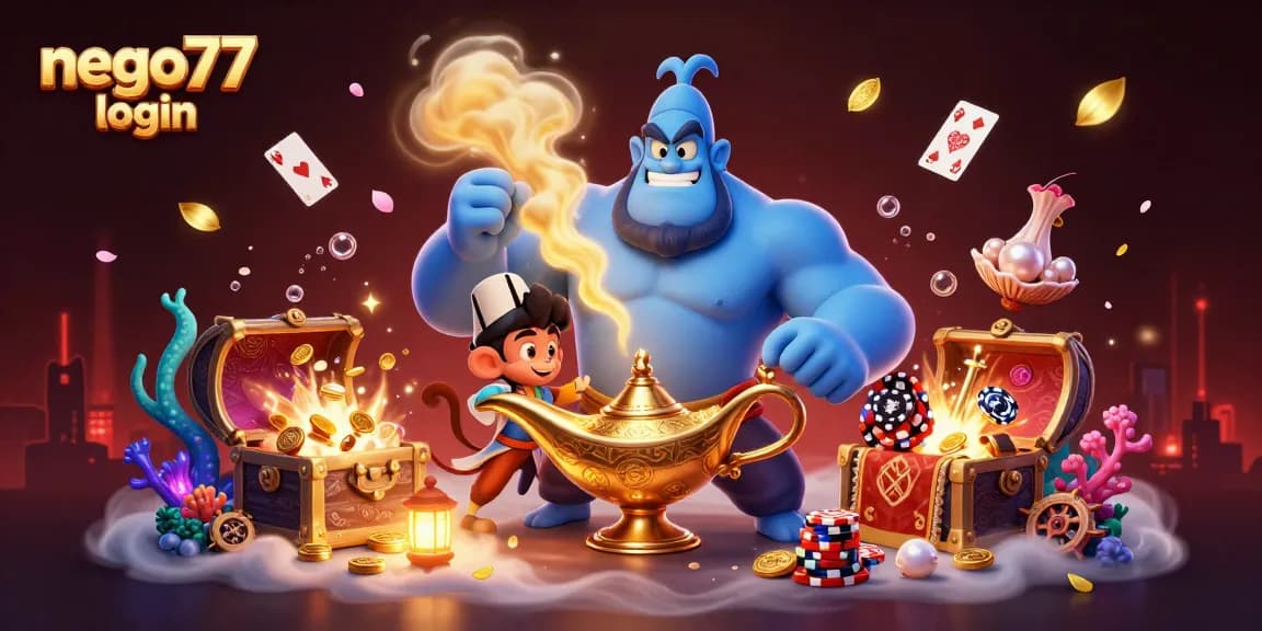 Experience seamless gaming with nego77 login, enhanced by vibrant casino elements and dynamic visuals.