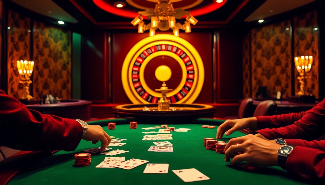Experience the thrill of F8BET with engaging poker action and luxurious casino atmosphere.