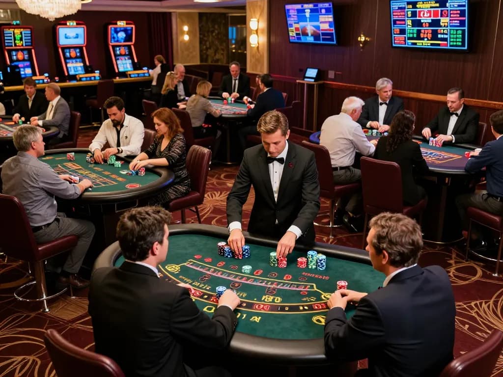 Players at may88's live casino table engaging in dynamic games with professional dealers.