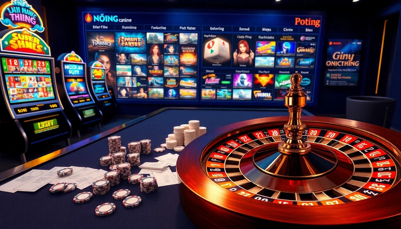 Nổ Hũ Đổi Thưởng enhancing online gambling excitement with vibrant slot machines.
