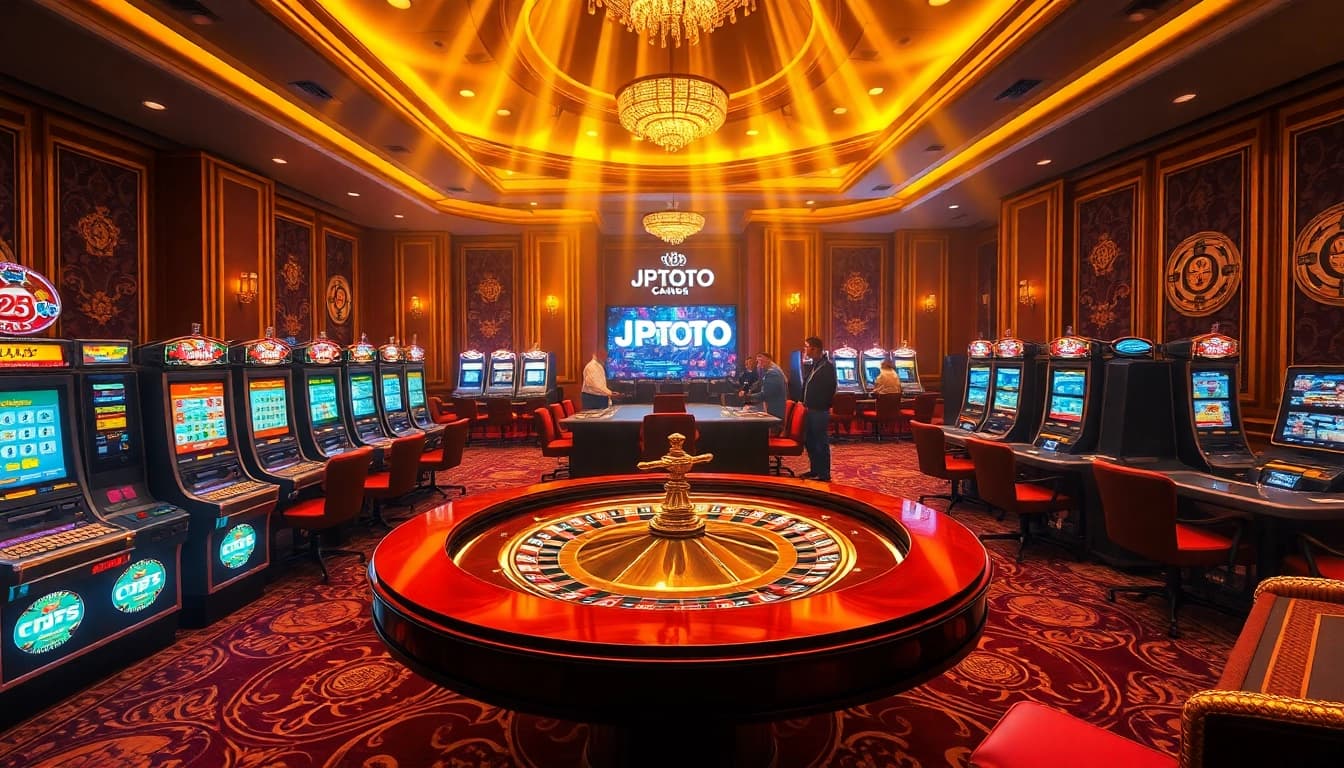 Rasakan permainan roulette menarik dari JPTOTO dengan visual kasino yang cerah dan interaksi yang hidup.