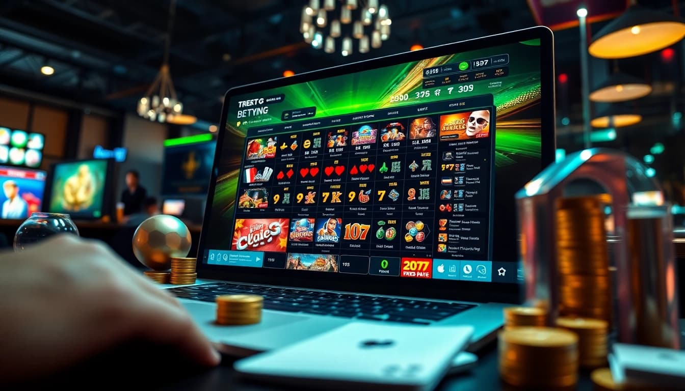 Online gambling scene showcasing trusted betting platforms in Vietnam, emphasizing nhacaiuytin.