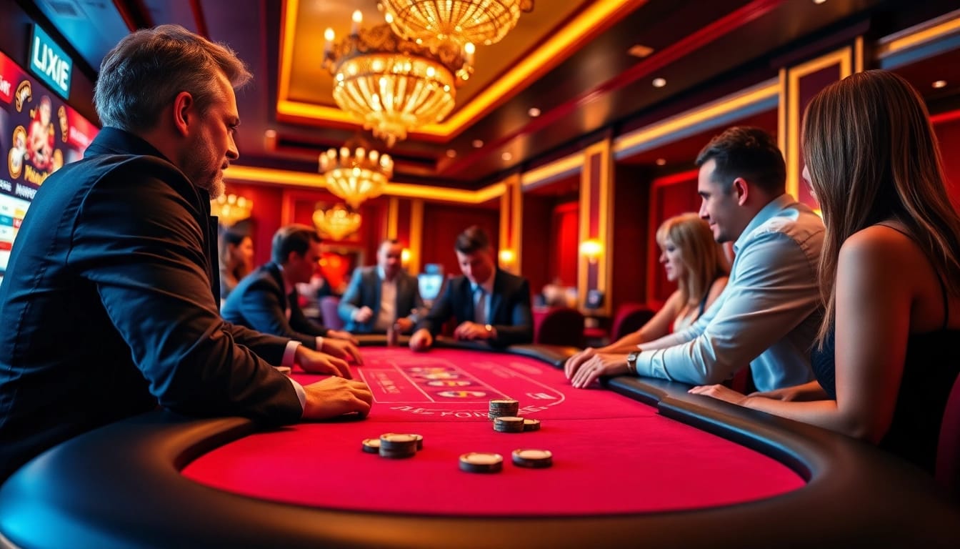 Engaged players enjoying a Live Casino game with a vibrant and inviting atmosphere.