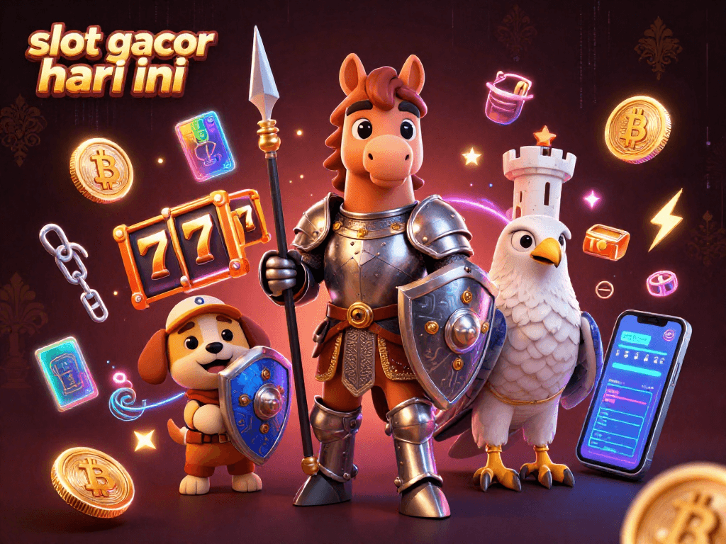 Experience thrilling jackpots with slot gacor hari ini in a dynamic casino-themed illustration.