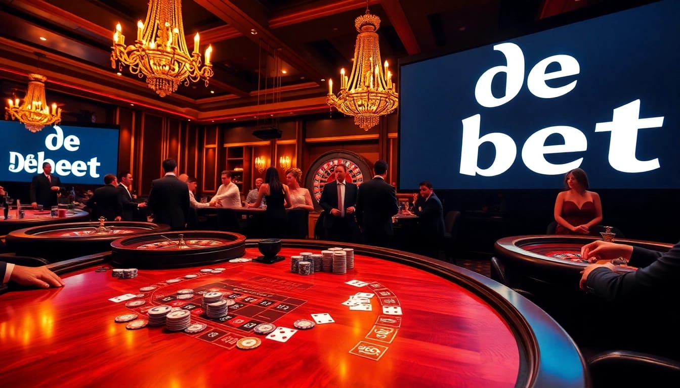 Intensely competing at De bet table surrounded by vibrant casino ambiance.