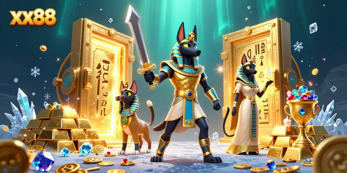 Experience exciting wins with xx88 treasures in this captivating ancient casino scene.