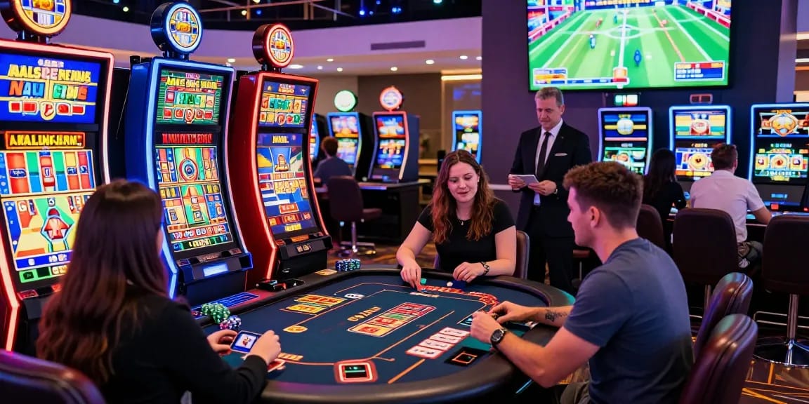 Exciting scene at credit card casinos with players enjoying diverse games and instant deposits at https://eatm.org.uk/ in 2026.