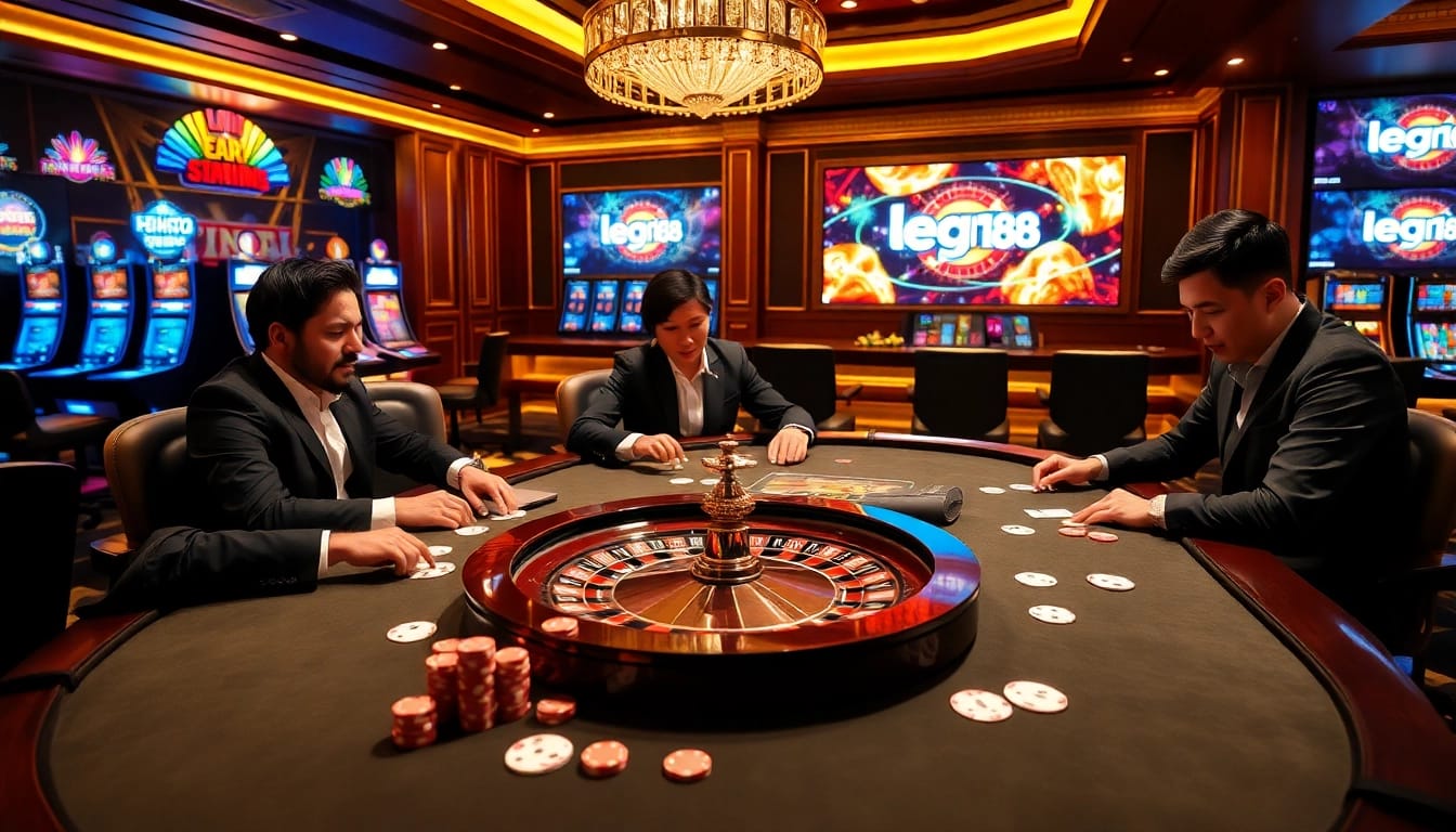Engaging poker game scene featuring lego138 promotions with vibrant chips and elegant lighting.