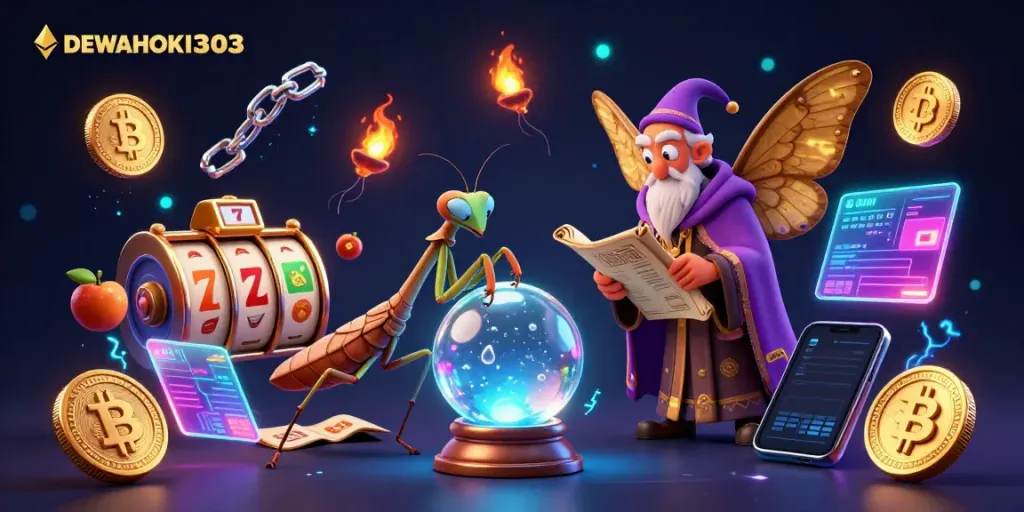 Permainan menarik di DEWAHOKI303 dengan jackpot menggiurkan dan simbol slot terkenal.