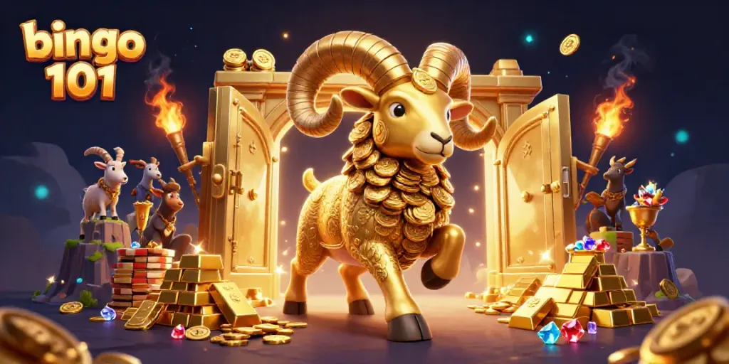 Experience excitement with bingo 101 as the golden ram charges towards the treasure of bingo games!