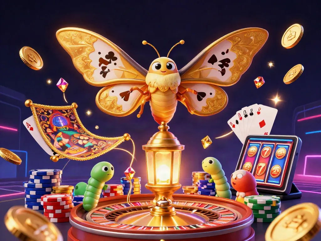 Spin the reels with fc88's dazzling casino scene featuring vibrant golds and gems.