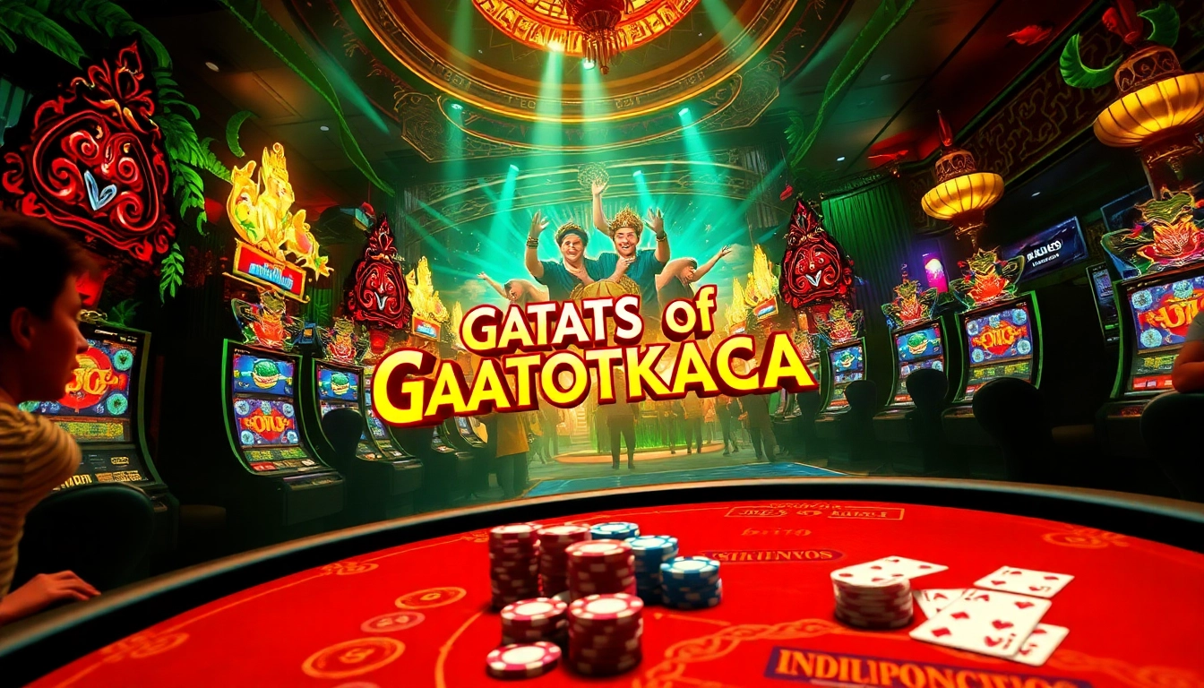 Experience thrilling wins with the Gates of Gatotkaca online slot game in an exciting casino atmosphere.