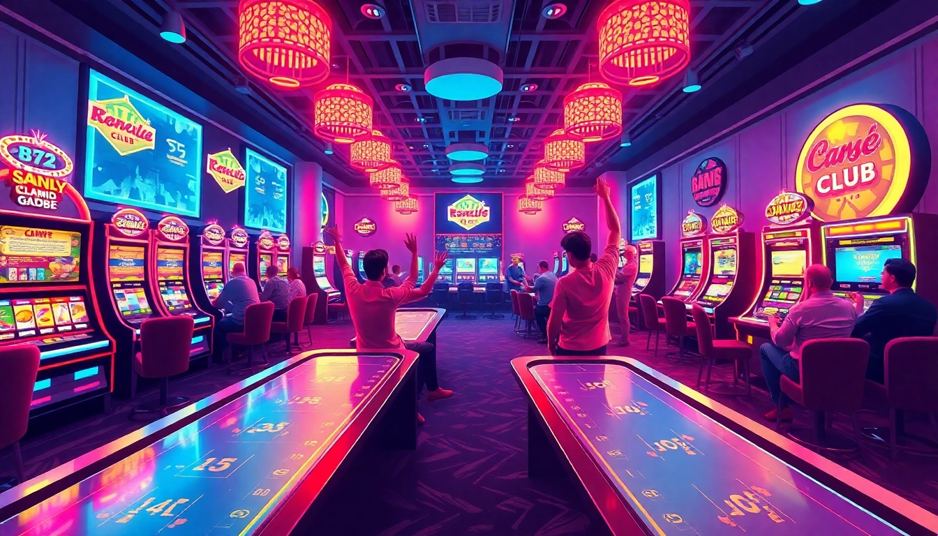 B52 Club online gaming platform showcasing vibrant casino atmosphere and happy players.