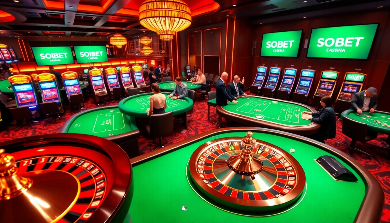 Experience the thrill of SOIBET casino gaming with vibrant tables and exciting players.