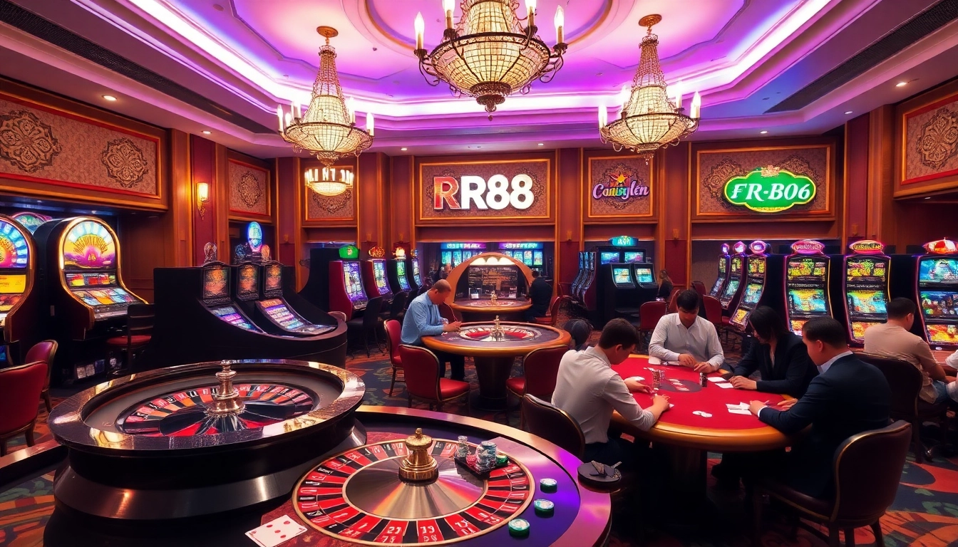 Experience excitement at https://rr88.auction/ with vibrant casino tables, roulette wheels, and poker action.