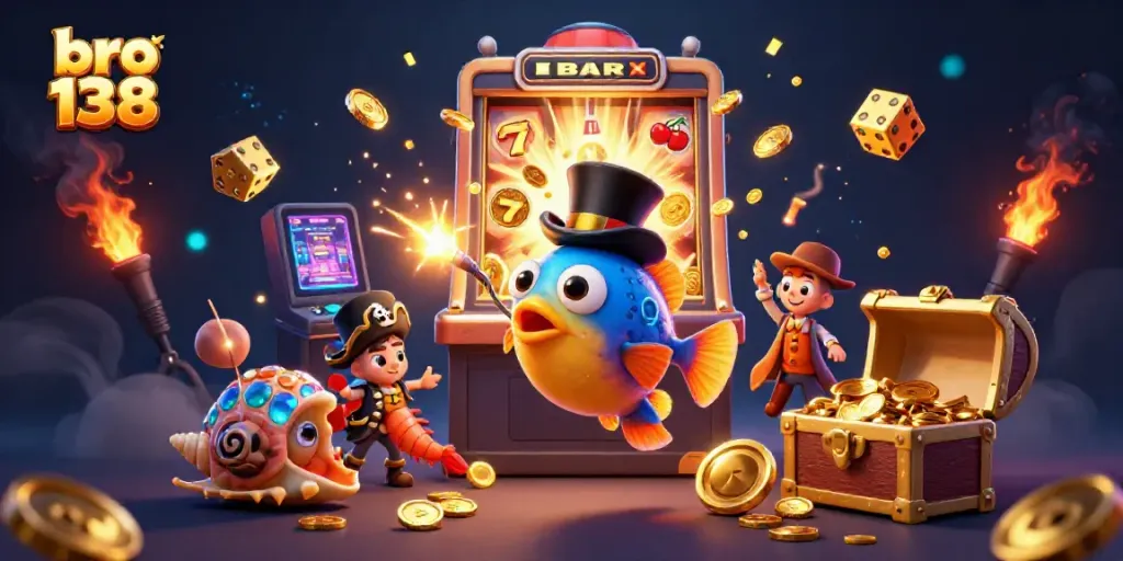 Engage with bro 138 and spin the massive slot machines, surrounded by treasure-filled sea creatures.