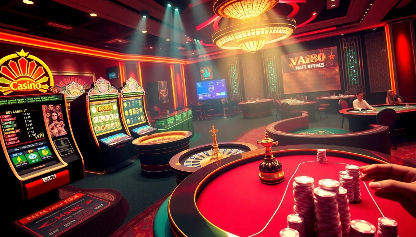 VA88 offers thrilling online gambling experiences with vibrant slot machines and lively poker tables.