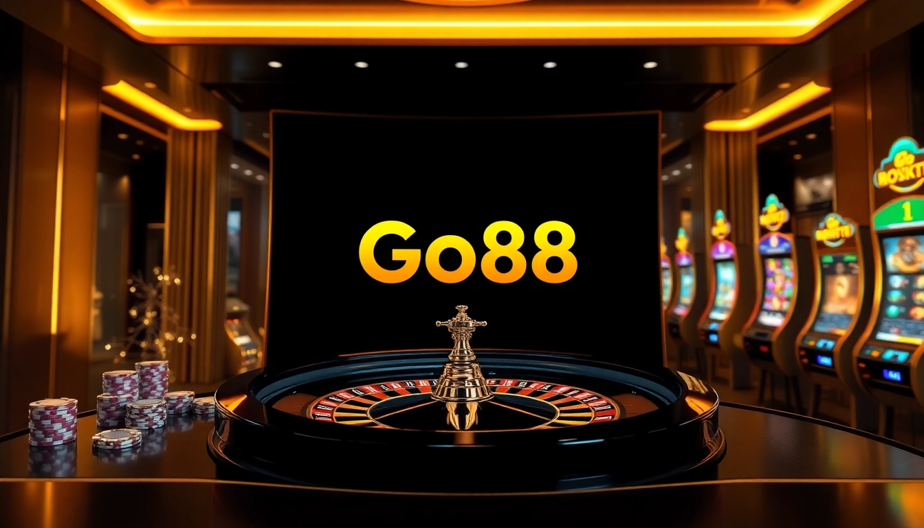 Engage with high-stakes excitement at link vào go88, featuring a luxurious online casino setting.