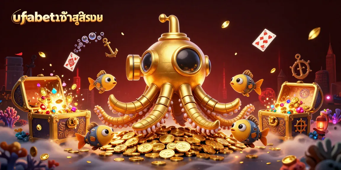 Engage with ufabetเข้าสู่ระบบ, immersing in an energizing scene of underwater adventure and gambling.