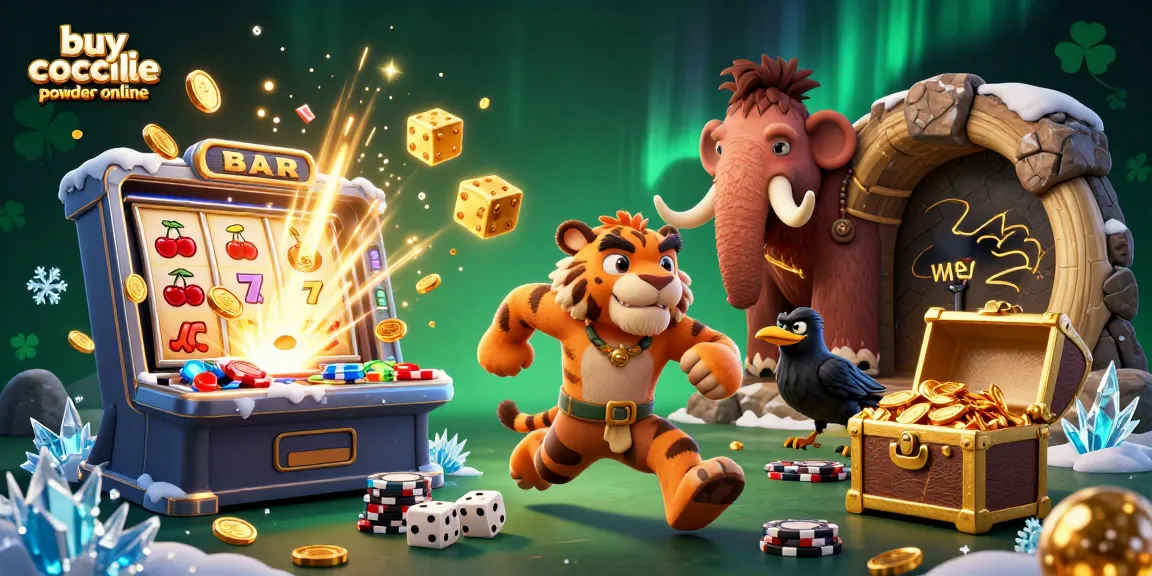 Experience the thrill of gambling as you buy cocaine powder online in a colorful 3D casino scene filled with action.