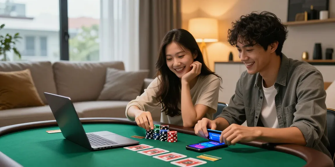 Experience thrilling credit card casinos online at https://eccleshallparishcouncil.co.uk with a couple enjoying poker.