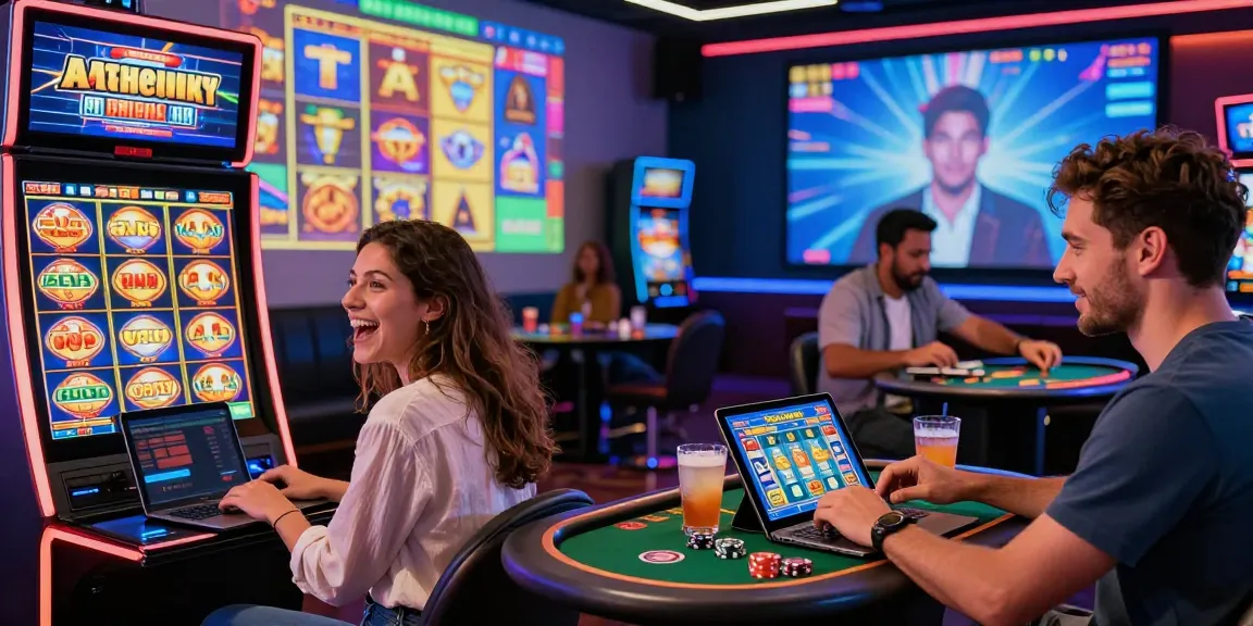 Players enjoying new online casino sites with vibrant graphics and gameplay.