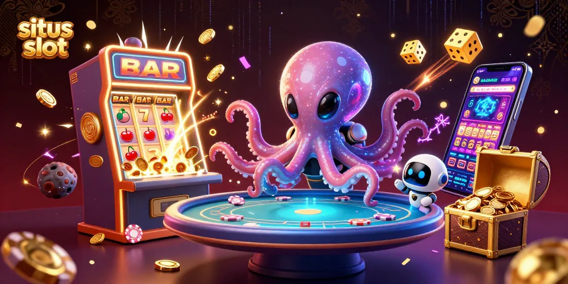 Experience the excitement of situs slot with an alien octopus and dynamic game elements.